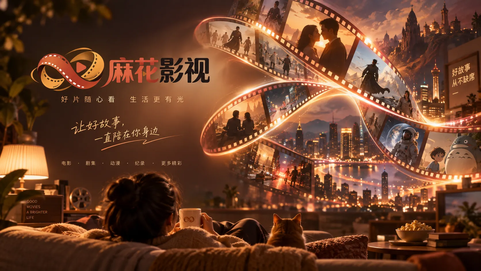 用于呈现影视画面与光影氛围的横幅配图